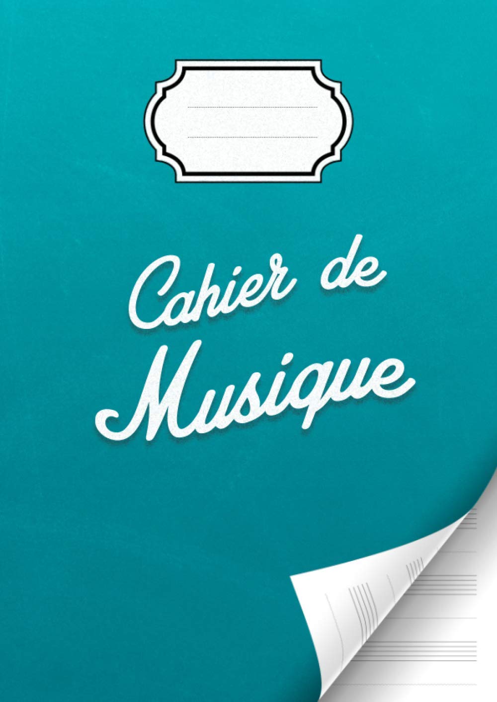 Cahier de musique: Carnet de partitions avec portées et annotations pour composition musicale - Papier à musique - Solfège - Partitions - 48 pages - Grand format A4 - Couverture turquoise Arts & Music