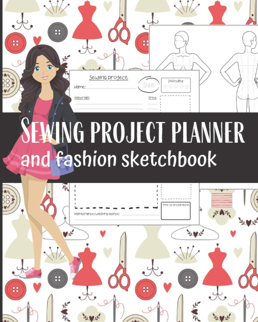 Sewing project planner and fashion sketchbook: 40 projects | for dressmaker tailor designer | logbook to record your creative craft ideas | beginner and advanced Architecture