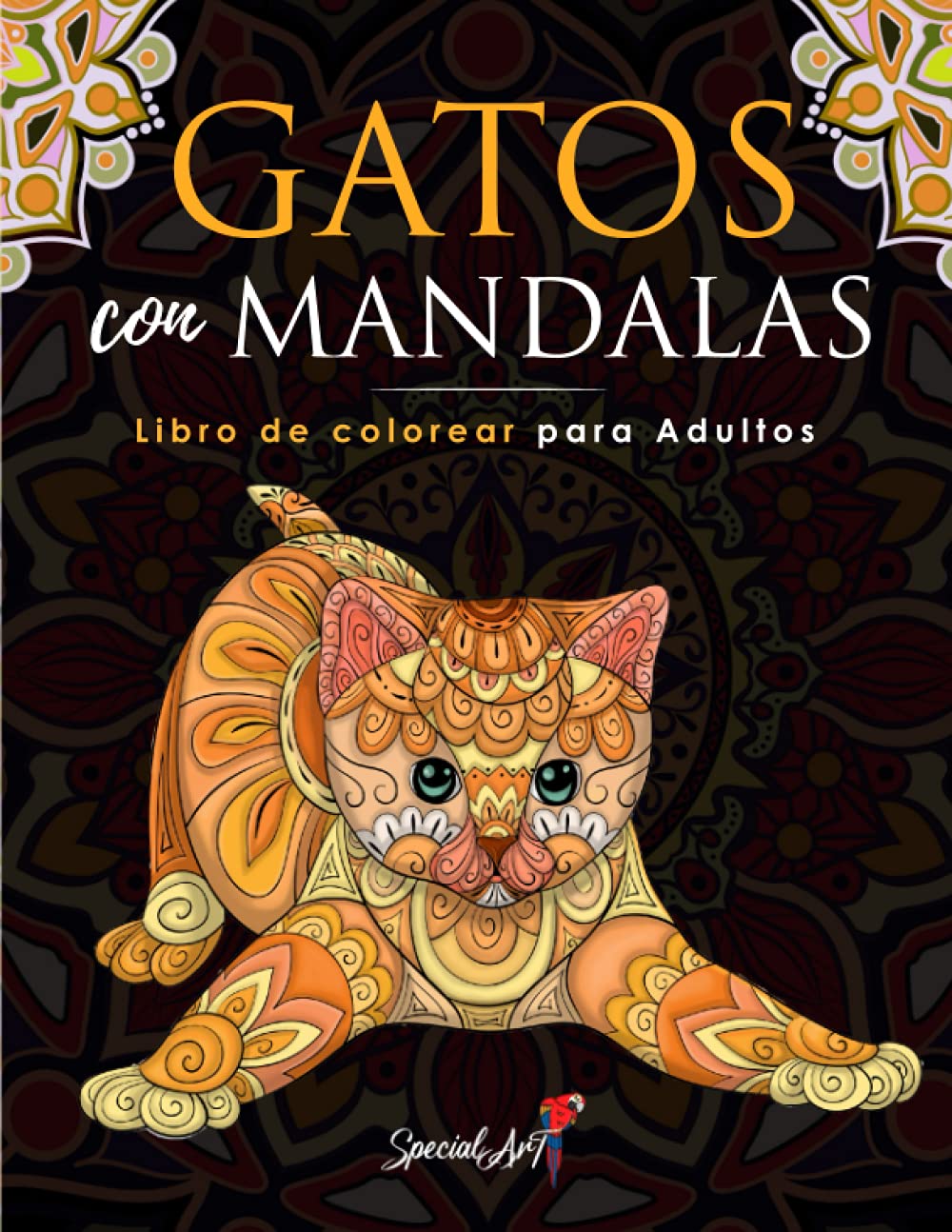 Gatos con Mandalas - Libro de Colorear para Adultos: Más de 50 gatos lindos, cariñosos y hermosos. Libros de colorear anti estrés con diseños relajantes. (Idea de Regalo, Tamaño Grande) book