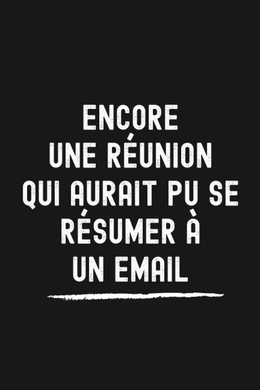 Encore une réunion qui aurait pu se résumer à un email: Carnet De Notes ligné, Idée Cadeau Pour Collegue de Travail Femme, Homme, Pour anniversaire noël humour book