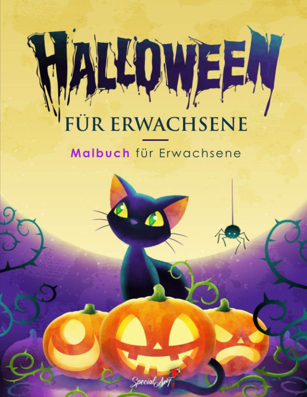 Halloween - Malbuch Für Erwachsene: Mehr als 50 Seiten zum Ausmalen mit Hexen, Kürbissen, Vampiren, Totenköpfen, Zombies und vieles mehr für Stunden voller Spaß und Entspannung! (Geschenkidee) Hobbies & Crafts