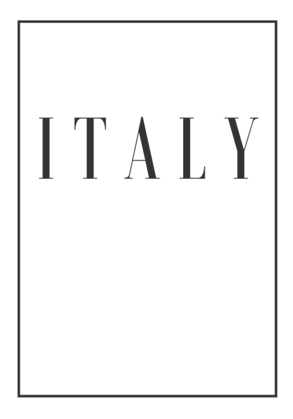 Italy: A white decorative book for coffee tables, bookshelves and end tables: Stack "Country" decor books to add home decoration to bedrooms, lounges ... design savvy gift. (Countries, Band 3) Film, Art & Culture