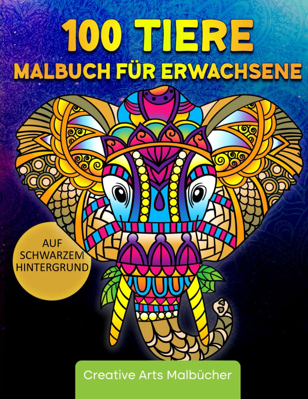 Malbuch für Erwachsene: Über 100 Tiere auf schwarzem Hintergrund für besonders schöne Motive! Stressabbauende Mandalas zum Ausmalen und Entspannen - Hochwertiges Ausmalbuch, einseitig bedruckt Film, Art & Culture