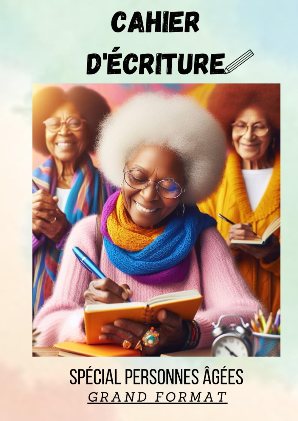 Cahier d'écriture: Spécial personnes âgées, cahier d'activités séniors, apprendre à tracer les lettres et les chiffres, apprendre l'alphabet, Learning & Reference