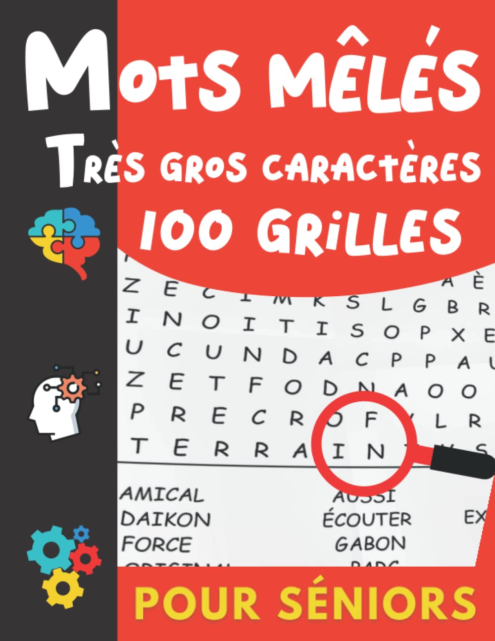 Mots Mêlés Très Gros Caractères: Pour Séniors et Malvoyants - 100 grande grille pour une visibilité optimale - 1800 mots cachés à retrouver | Livre de jeux de mots idéal pour un cadeau. book