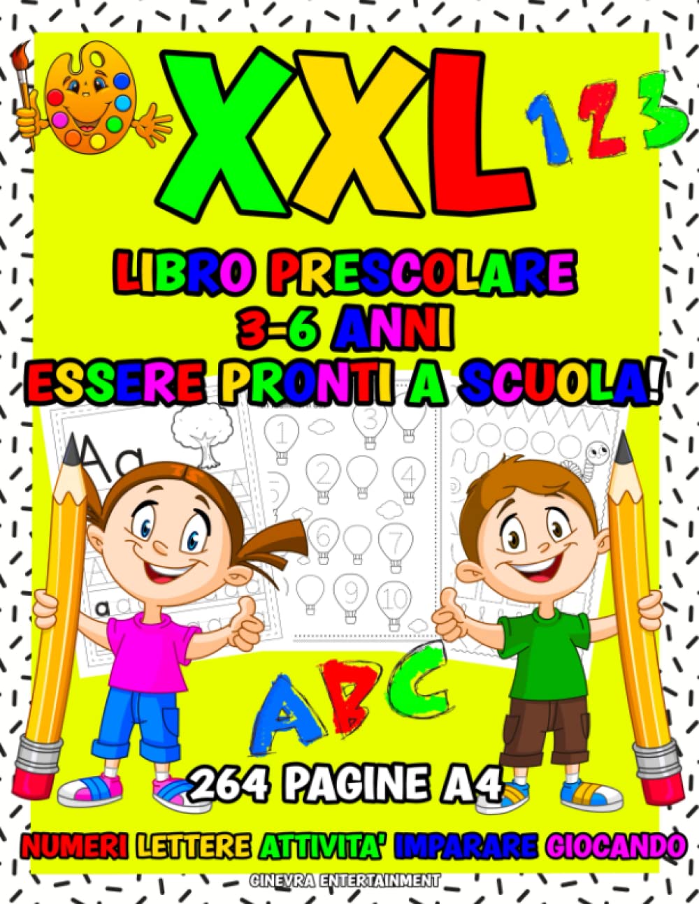 Libro Prescolare 3-6 anni XXL: Essere Pronti a Scuola!: Quaderno di Attività e Giochi da Colorare per Imparare a Tracciare, Scrivere in modo Facile e Divertente Lettere e Numeri. Pregrafismo book