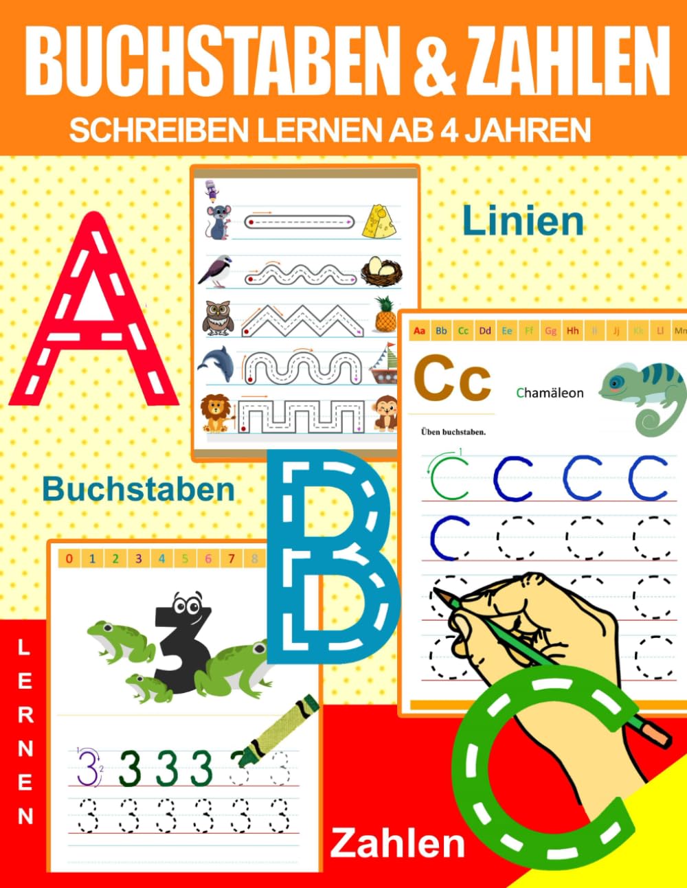 Buchstaben Und Zahlen Schreiben Lernen Ab 4 Jahren: Vorschulhefte für Kleinkinder, Kinder im Vorschulalter und Kindergarten. Lernen Sie mit ... Freude Schwungübungen, Zahlen und Buchstaben Film, Art & Culture