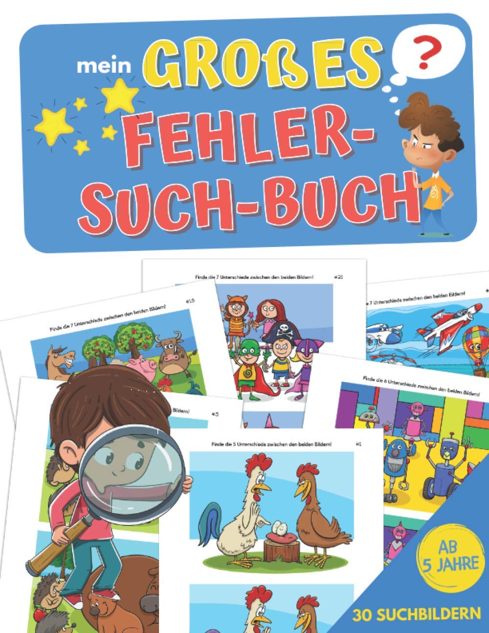 Mein großes Fehler-Such-Buch: Über 200 Unterschiede und Lösungen für Kinder ab 5 Jahre Tiptoi & Games