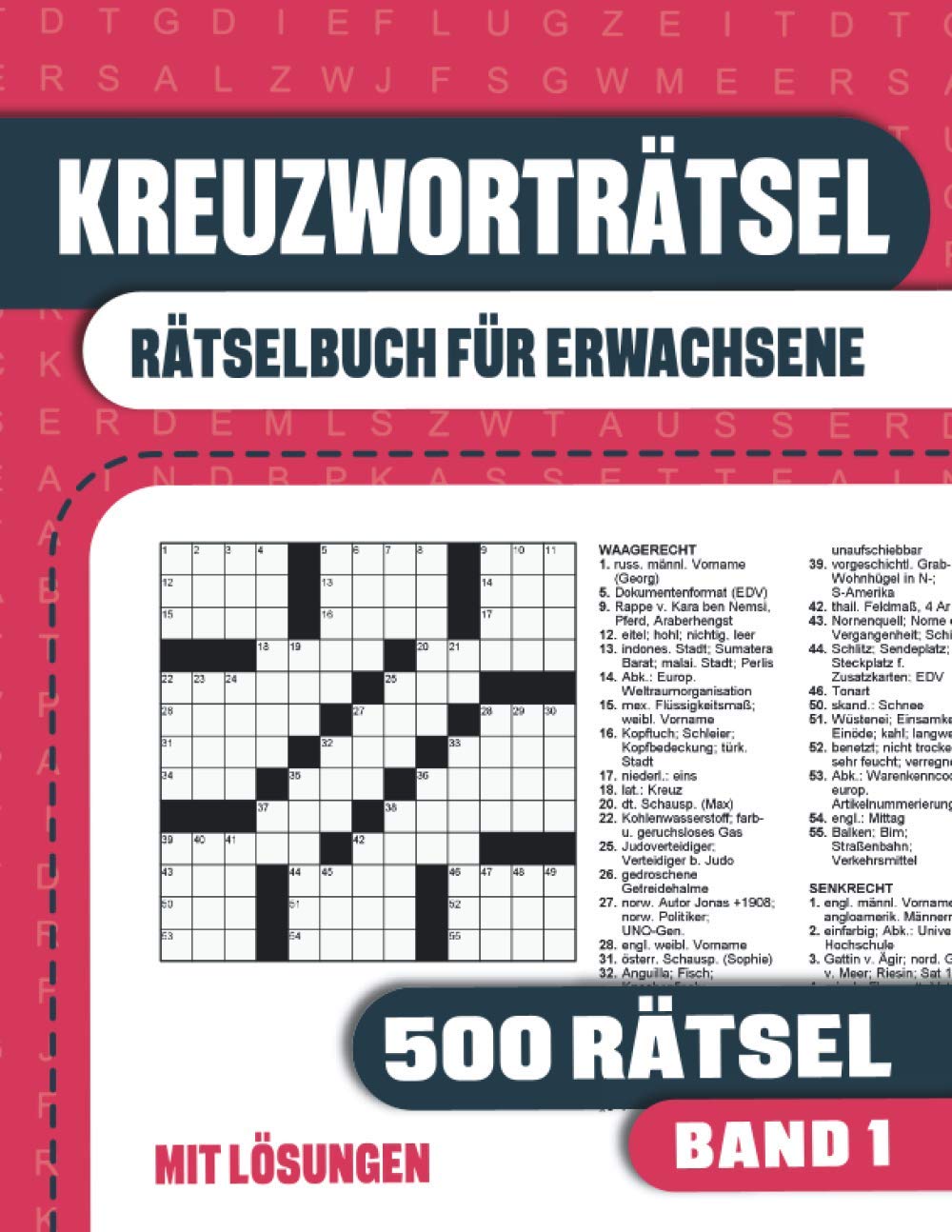 Kreuzworträtselbuch Erwachsene: Rätselbuch für Erwachsene und Senioren mit 500 Kreuzworträtseln und Lösungen - Band 1 (Rätselbücher für Erwachsene und Senioren mit 500 Kreuzworträtseln) Leisure & Fun