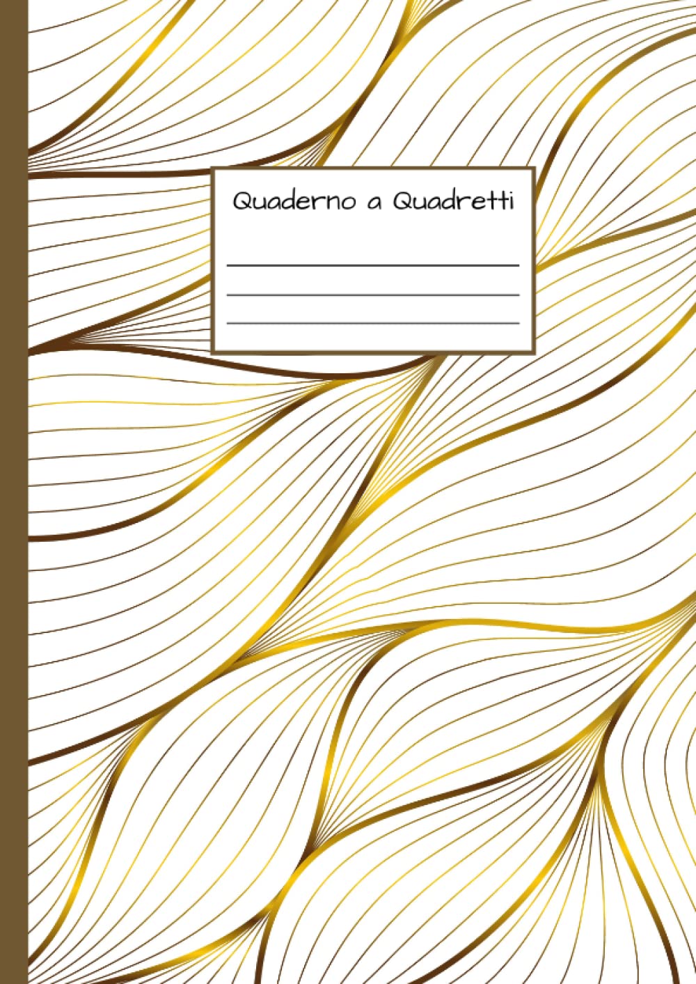 Quaderno a Quadretti: Quaderno A4 grande formato, a quadretti da 5x5 mm - Adatto per scuola, ufficio e tempo libero- Copertina flessibile con motivo oro book