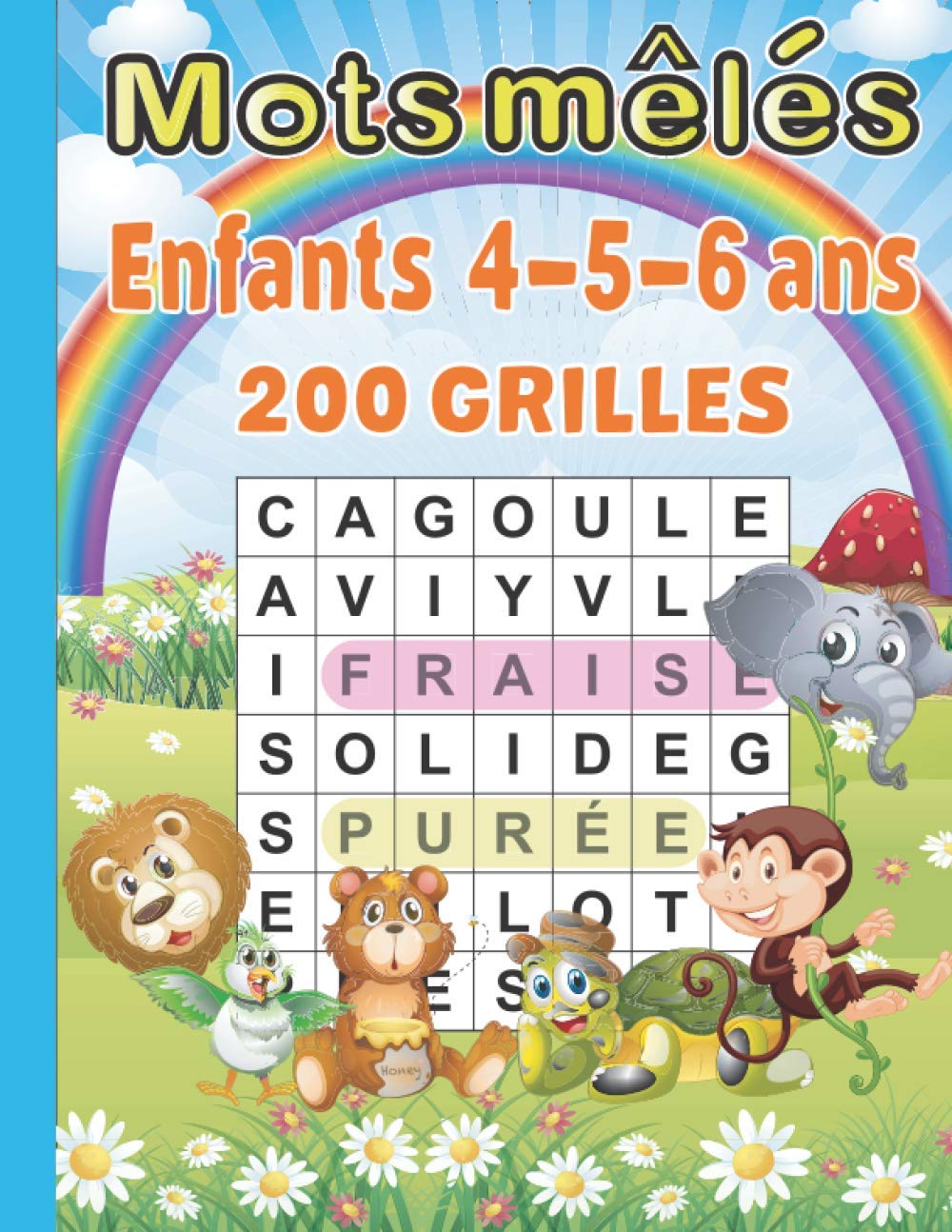 Mots mélés enfants 4-5-6 ans: 3 niveaux de difficulté | 200 grilles | Gros Caractères | Avec Solutions. Grand Format A4. Idée Cadeau Original. Tiptoi & Games