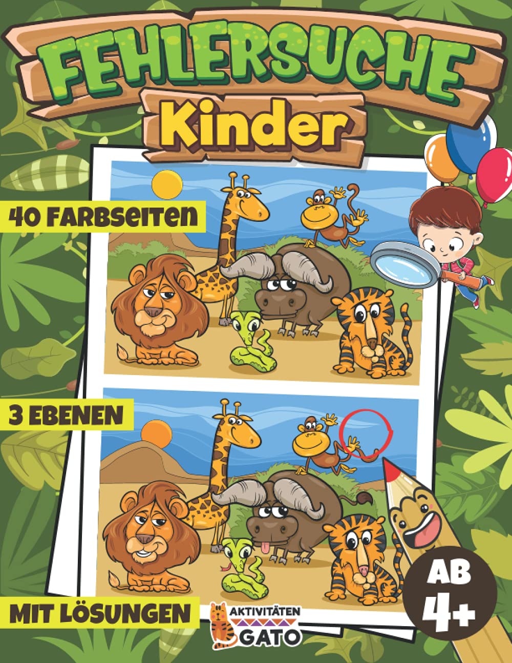 Fehlersuche Kinder ab 4: Fehlersuchbuch ab 4 Jahre | Fehlersuche Kinder von 4 bis 8 Jahre | Finde den Fehler ab 4 mädchen Junge Unterschiede finden ... großen Such- und Finde-Herausforderungen) Tiptoi & Games