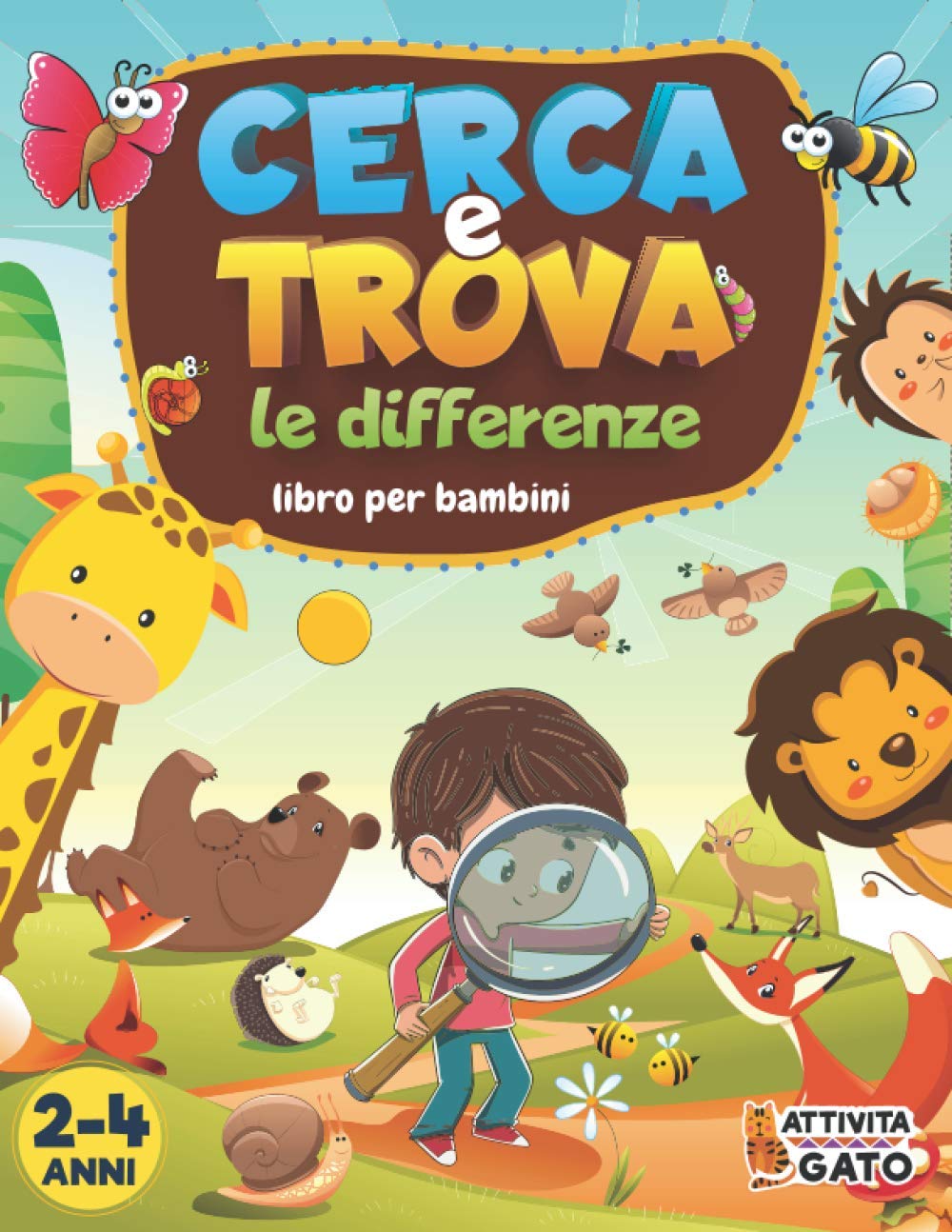 Cerca e Trova le differenze per bambini: Trova le differenze per bambini 2-4 anni, Cerca e Trova libro bambini gli animali, Cerca e Trova gigante ... per bambini 2-3-4 anni, Giochi di Enigmistica book