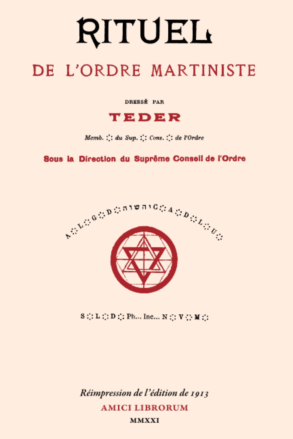 Rituel de l’Ordre Martiniste book