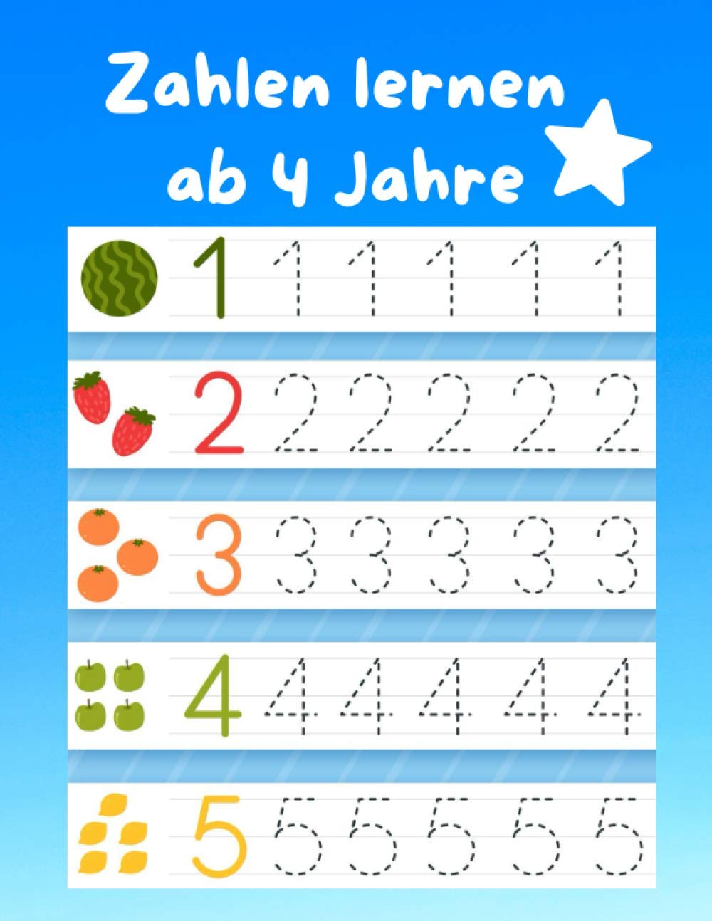 Zahlen lernen ab 4 Jahre: Kreativ die Zahlen lernen mit Tieren, Fahrzeugen und vielen Motiven zum Ausmalen - Malbuch und Beschäftigungsbuch für Kinder zur Vorschule oder Schulanfang Education & Training