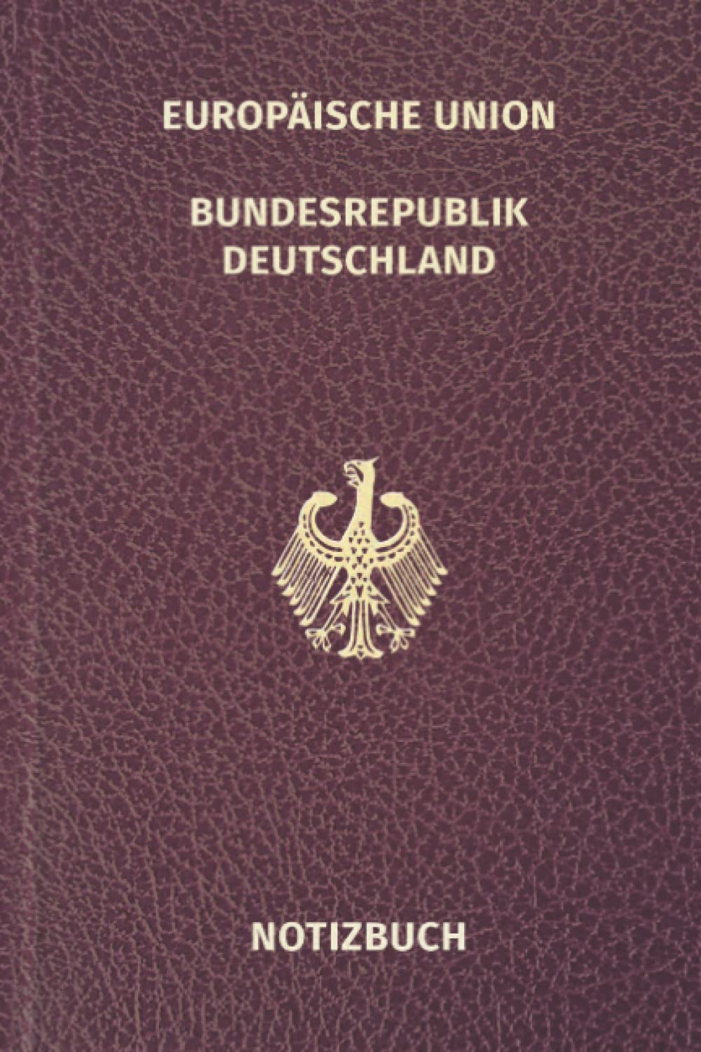 Notizbuch – Deutscher Pass: 100 seitiges, leeres Notizbuch mit Linien für gute Ideen und Notizen aus Deutschland Learning & Reference