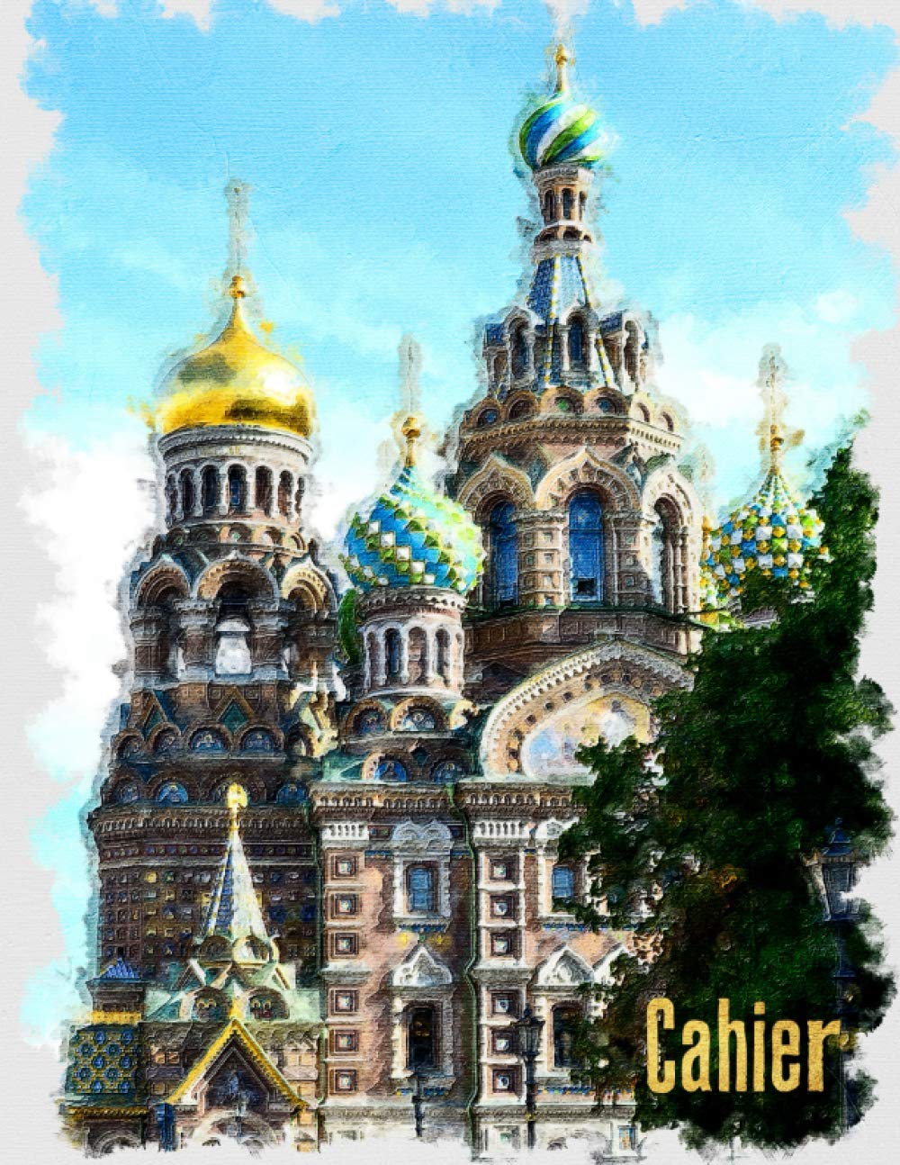 Cahier: Saint-Pétersbourg, Peinture d'art - A4, carreaux 5 x 5 mm, 100 pages book