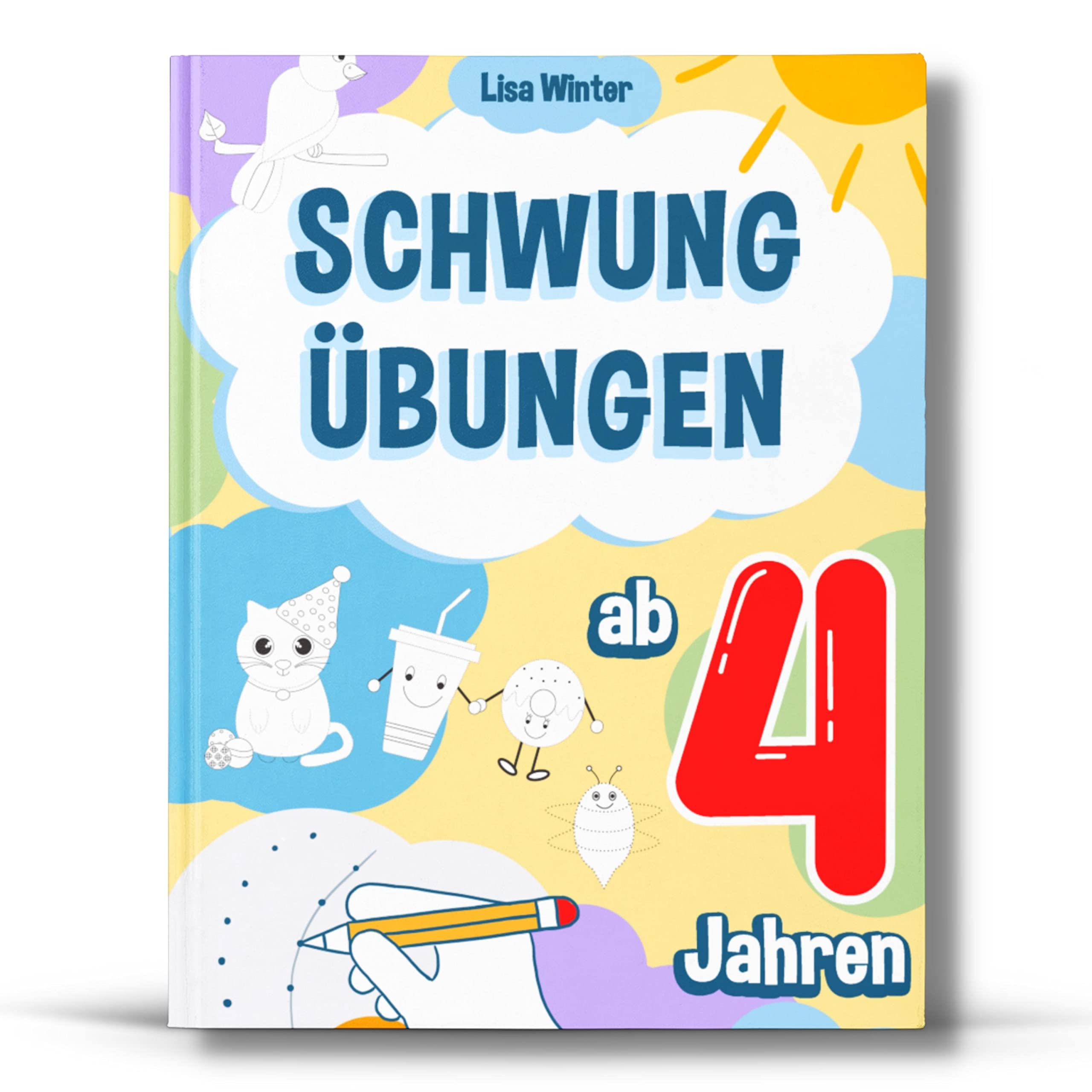 Schwungübungen ab 4 Jahren: Das Mitmachheft für intuitiv zeichnen lernen, Punkte verbinden, erste Schwünge und Malen lernen. Durch Üben der ... erzielen. (Schwungbuch ab 4, Band 1) Hobbies & Crafts