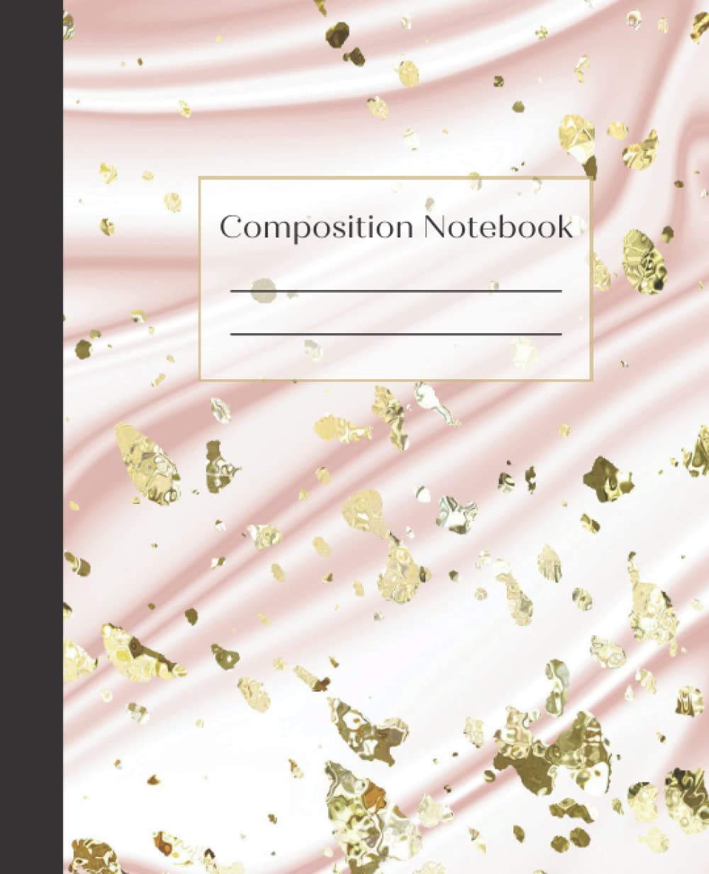 Composition Notebook: Wide Ruled Lined Paper Journal | Gold Glitter Liquid Marble Workbook for Writing or Drawing Film, Art & Culture