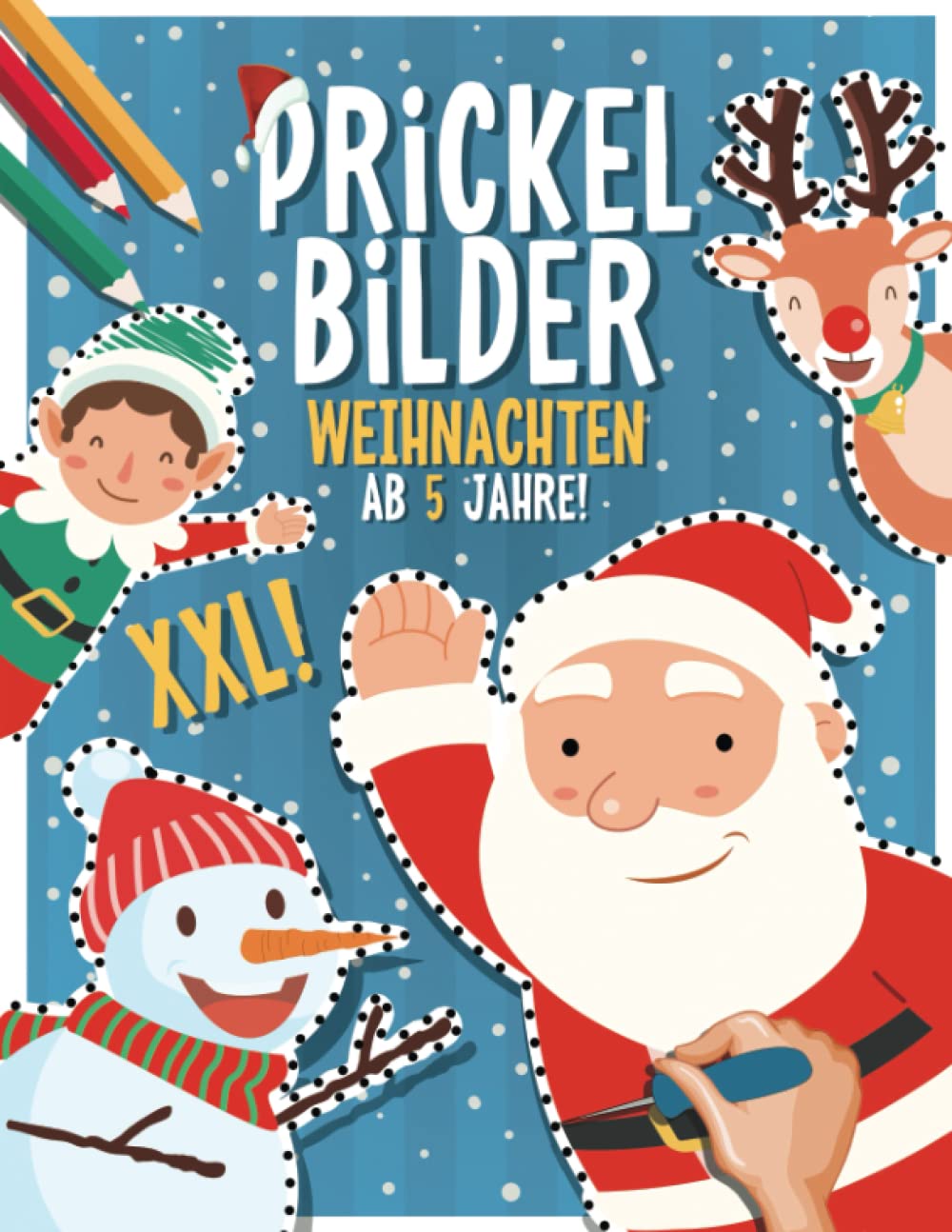 Prickelbilder Weihnachten ab 5 Jahre: Winter Bastelbuch - Prickeln, Malen und Ausschneiden! XXL Prickelset für Kinder ab 3-6 Jahren I Prickel block für Mädchen und Jungen Film, Art & Culture