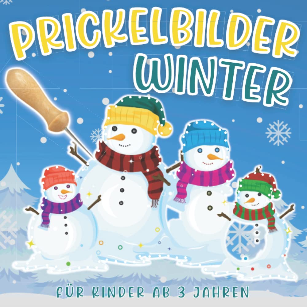 Prickelbilder Winter: Für Kinder ab 3 Jahren. Prickeln Weihnachten, Malen und Ausschneiden - Prickelblock für Jungen und Mädchen Manga