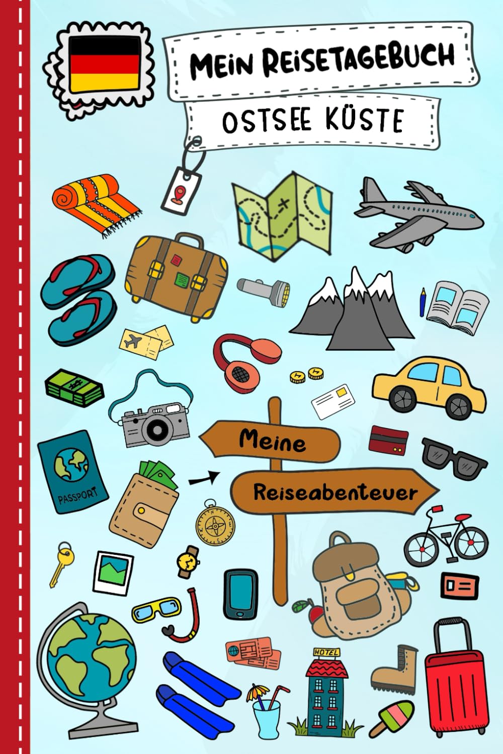 Reisetagebuch für Kinder Ostsee Küste: Deutschland Urlaubstagebuch zum Ausfüllen,Eintragen,Malen,Einkleben für Ferien & Urlaub A5, Aktivitätsbuch & ... Kinder Buch für Reise & unterwegs Non-fiction