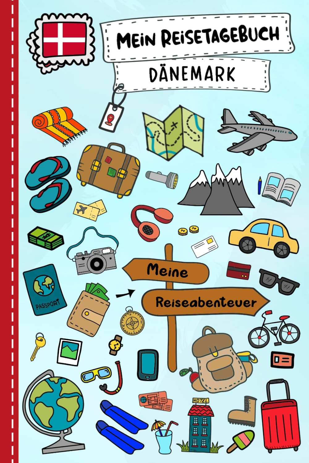 Reisetagebuch für Kinder Dänemark: Dänemark Urlaubstagebuch zum Ausfüllen,Eintragen,Malen,Einkleben für Ferien & Urlaub A5, Aktivitätsbuch & Tagebuch ... Kinder Buch für Reise & unterwegs Non-fiction