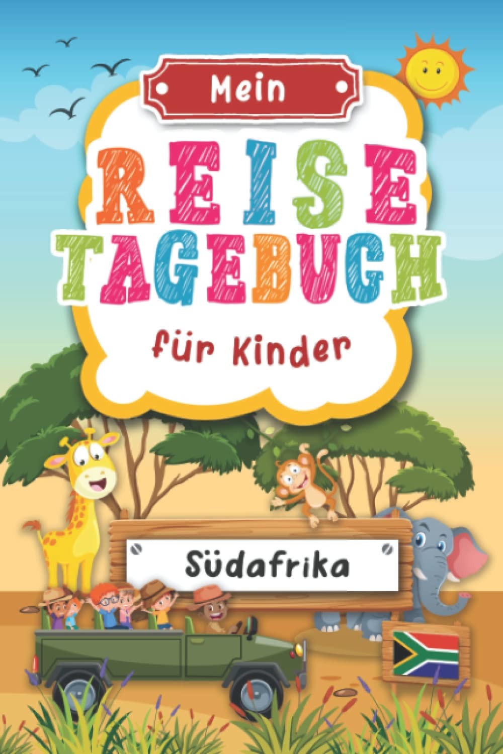 Reisetagebuch für Kinder Südafrika: Südafrika Urlaubstagebuch zum Ausfüllen,Eintragen,Malen,Einkleben für Ferien & Urlaub A5, Aktivitätsbuch & ... Buch für Reise & unterwegs, Krüger Nationalp Tiptoi & Games