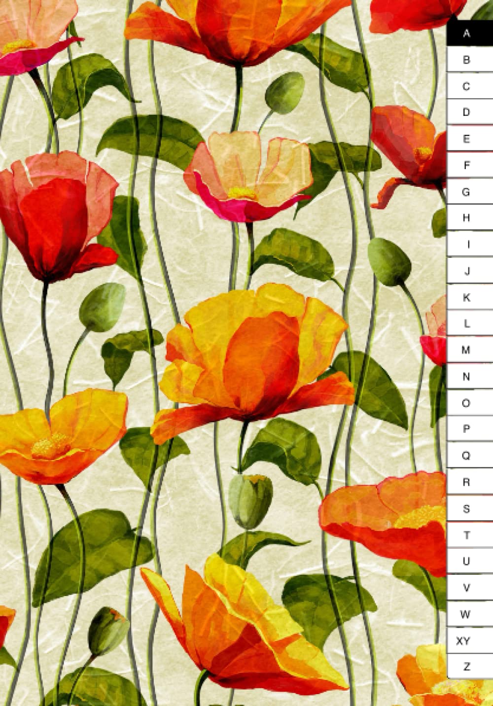 Passwort Buch "Blumen": Mit Register A-Z | DIN A5 Format | Bis zu 300 Passwörter | Florales Cover Books
