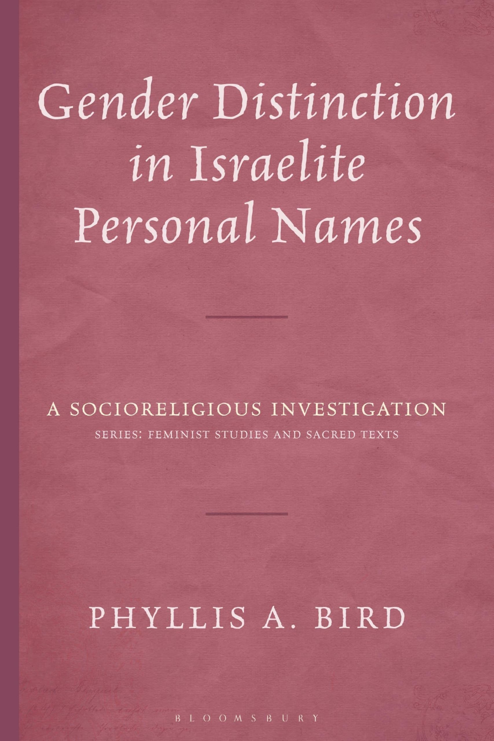 Gender Distinction in Israelite Personal Names Social Sciences