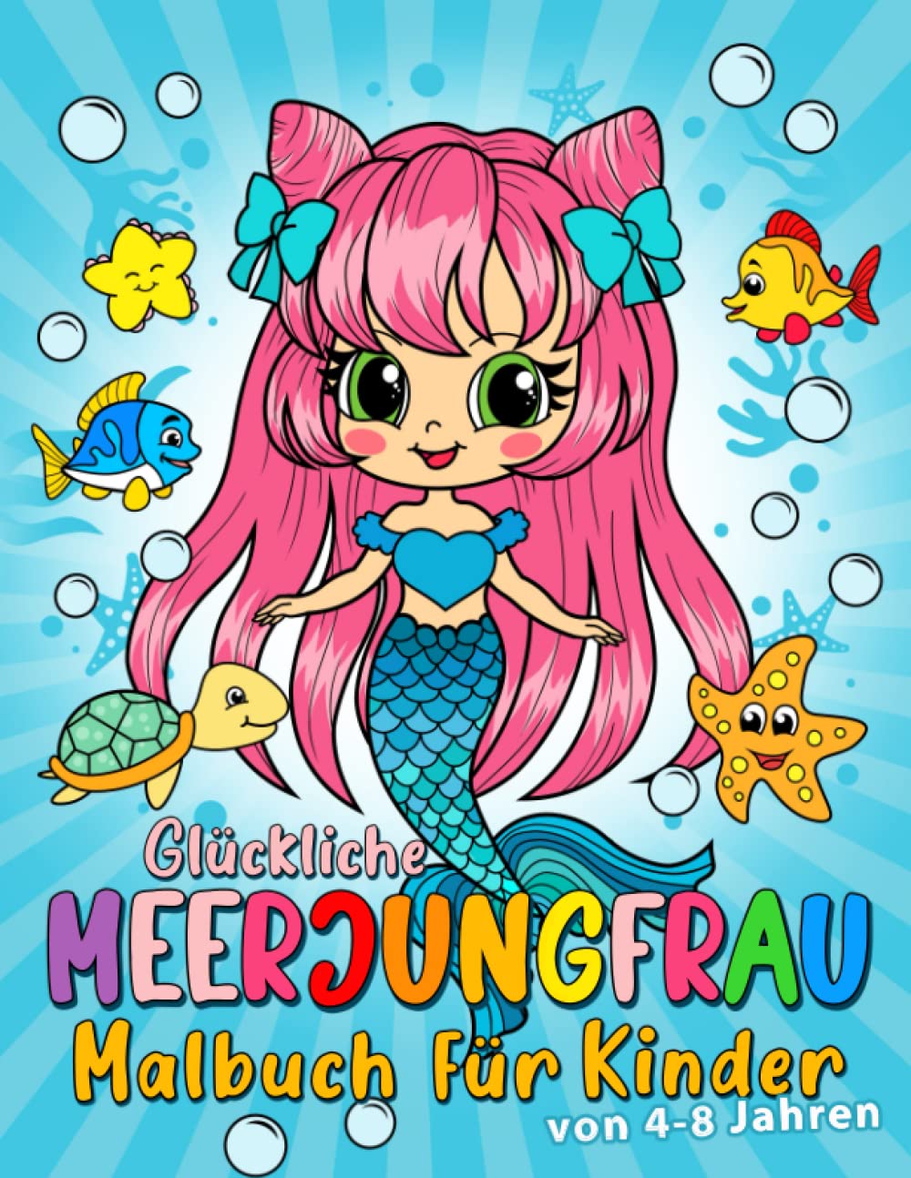 Glückliche Meerjungfrau: Malbuch für Kinder Von 4-8 Jahren Film, Art & Culture