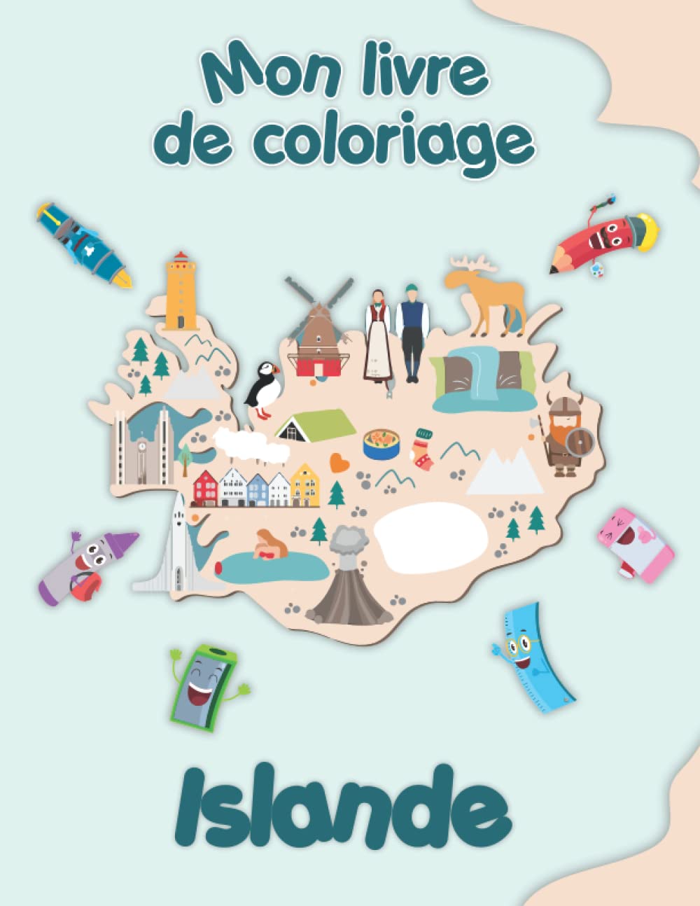 Mon livre de coloriage sur l'Islande: Coloriages d'animaux, de paysages et de personnages, enfants de 2 à 6 ans Tiptoi & Games