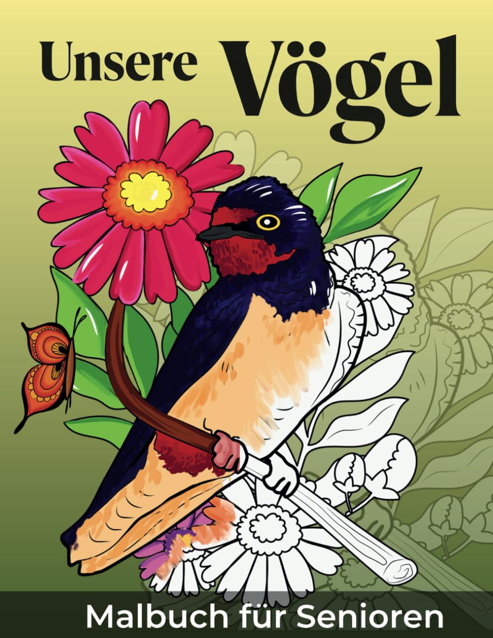 Unsere Vögel | Malbuch für Senioren: Ausmalbuch für Erwachsene mit einfachen großen Motiven | 40 Malvorlagen geeignet als Beschäftigung und Gedächtnistraining Health, Nutrition & Fitness