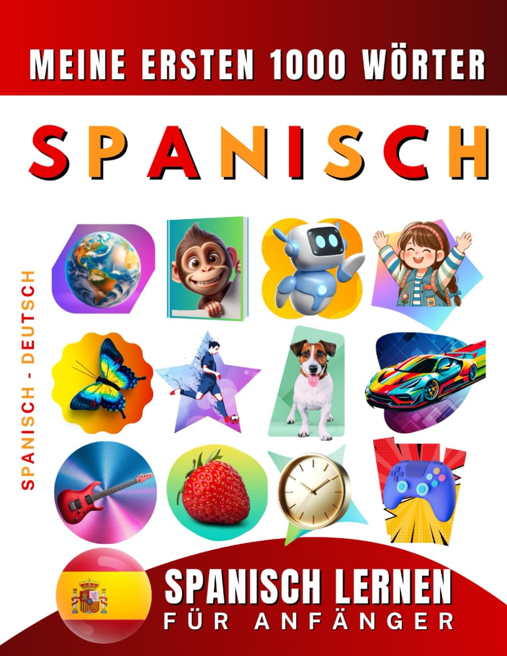 Spanisch lernen für Anfänger, meine ersten 1000 Wörter: Zweisprachiges Spanisch-Englisch-Lernbuch für Kinder und Erwachsene Foreign Languages ​​& Dictionaries