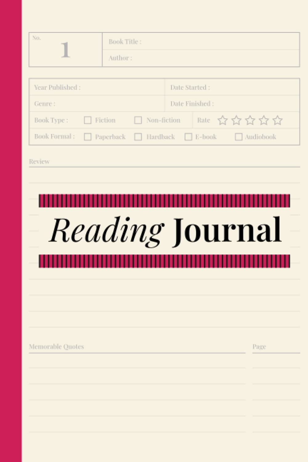 Reading Journal: Record and Review 100 Books, Reading Tracker, Reading Log Journal for Book Lovers with Ruby Red Cover book
