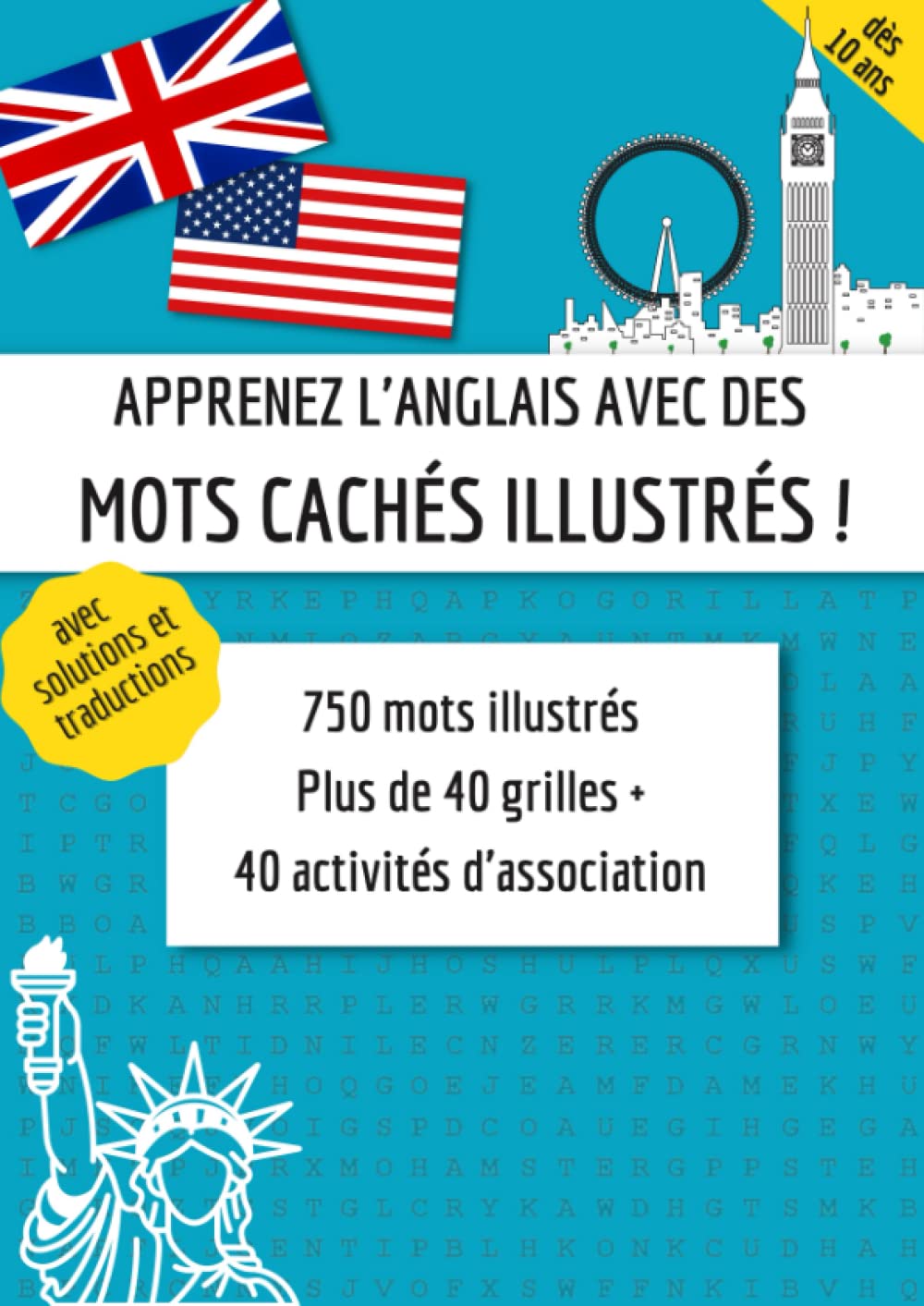 Apprenez l'anglais avec des mots cachés illustrés ! Education