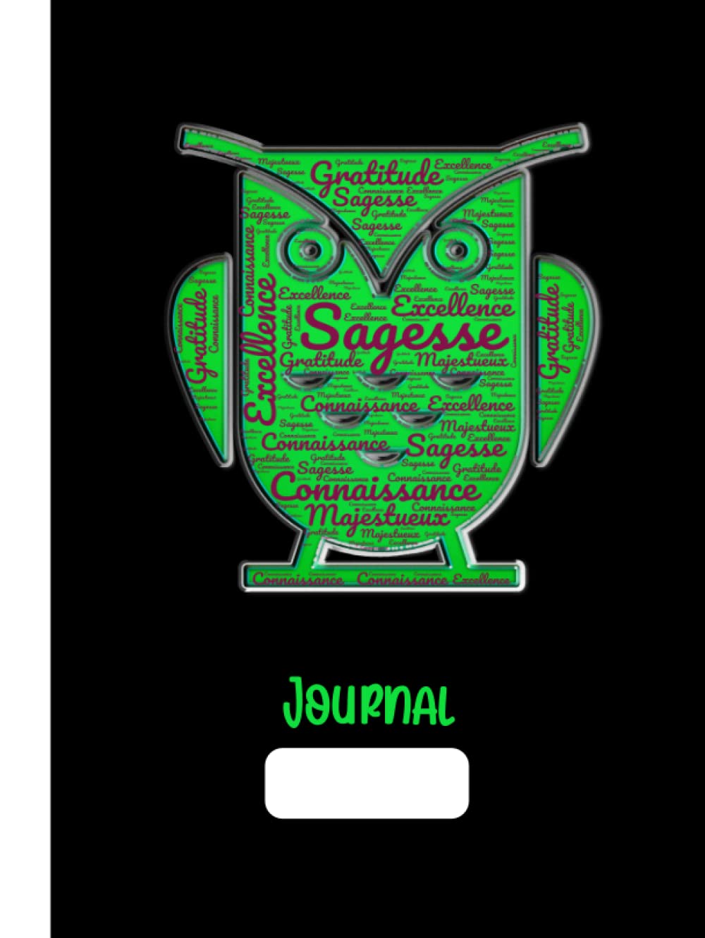 Journal: Carnet de feuille ligné pointillé modèle hibou book