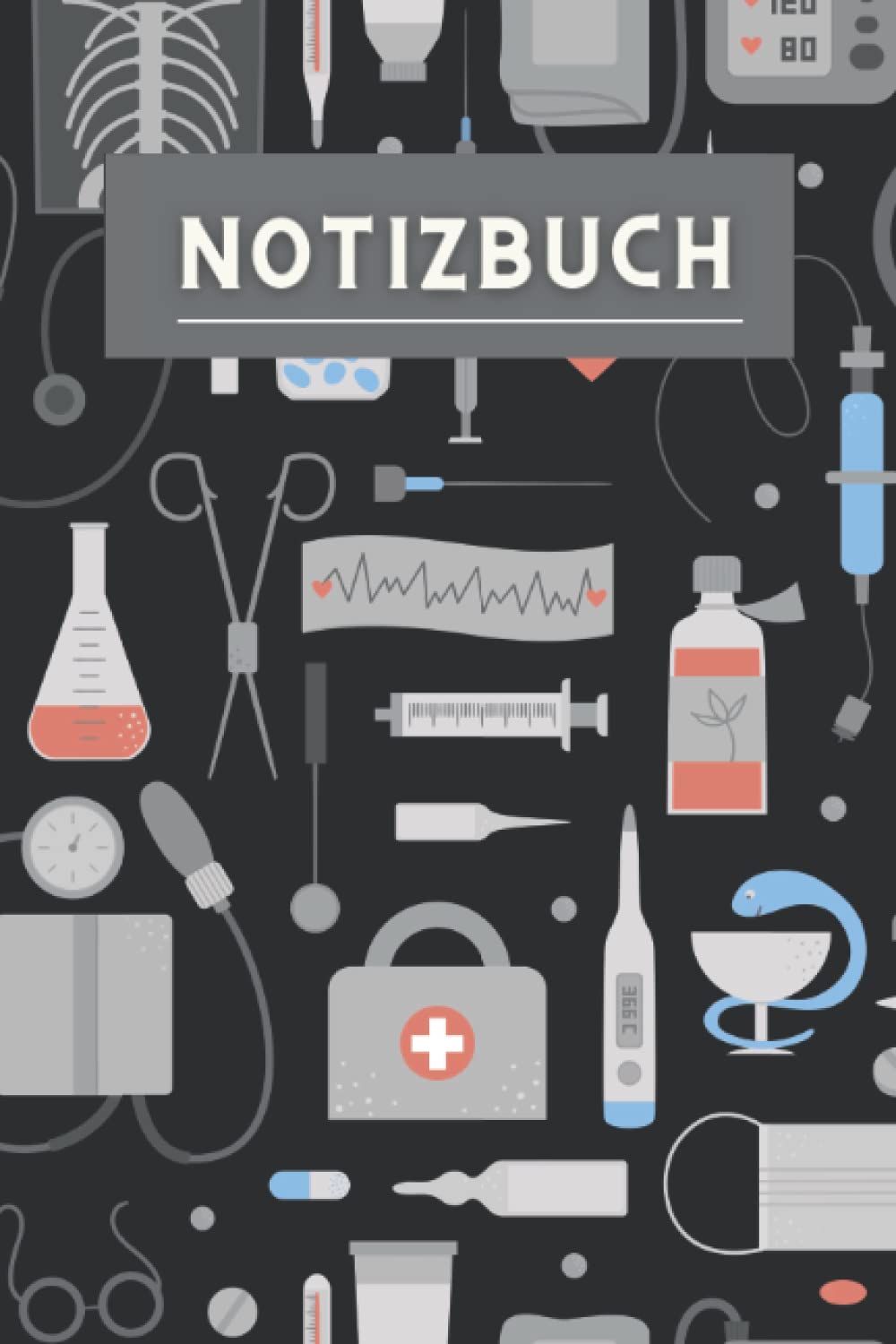 NOTIZBUCH: Notizbuch für Krankenschwestern, Pflege, Ärzte, Mediziner, Krankenschwester in Ausbildung, Sanitäter, Medizinstudenten | 110 karierte Seiten | Format 6x9 Zoll, DIN A5 | Soft Cover matt book