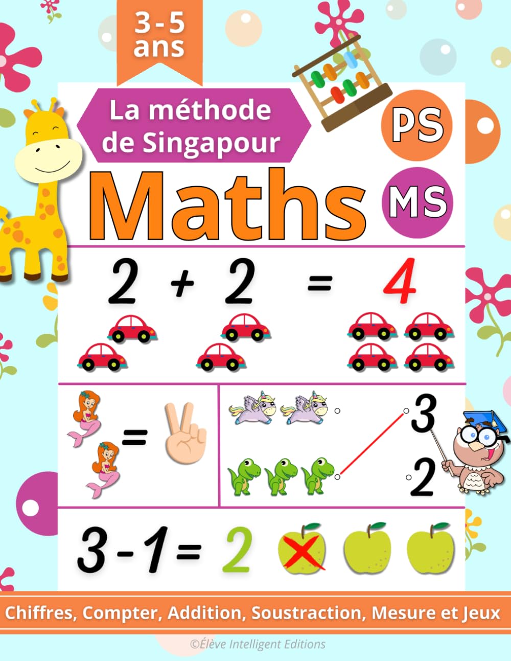 Maths Singapour PS MS: La Méthode de Singapour. Apprenons à tracer les Chiffres, Compter, Exercices Simples et Ludiques (Cahier de maths pour les enfants en petite et moyenne section maternelle) Study Guides
