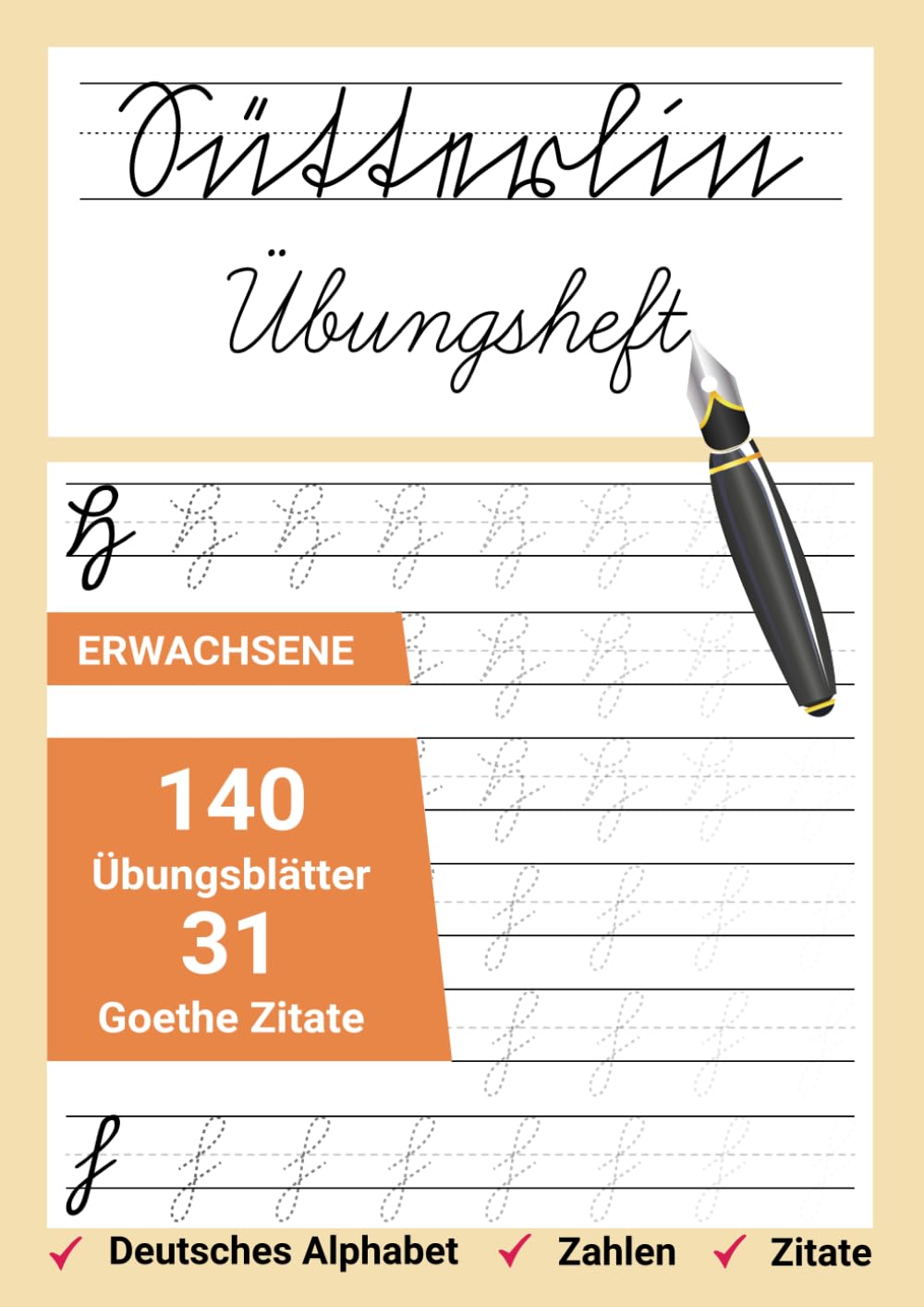 Sütterlin Übungsheft: Der Schreib und Lesekurs für altdeutsche Schrift mit Johann Wolfgang von Goethe Zitate zum nachschreiben Film, Art & Culture