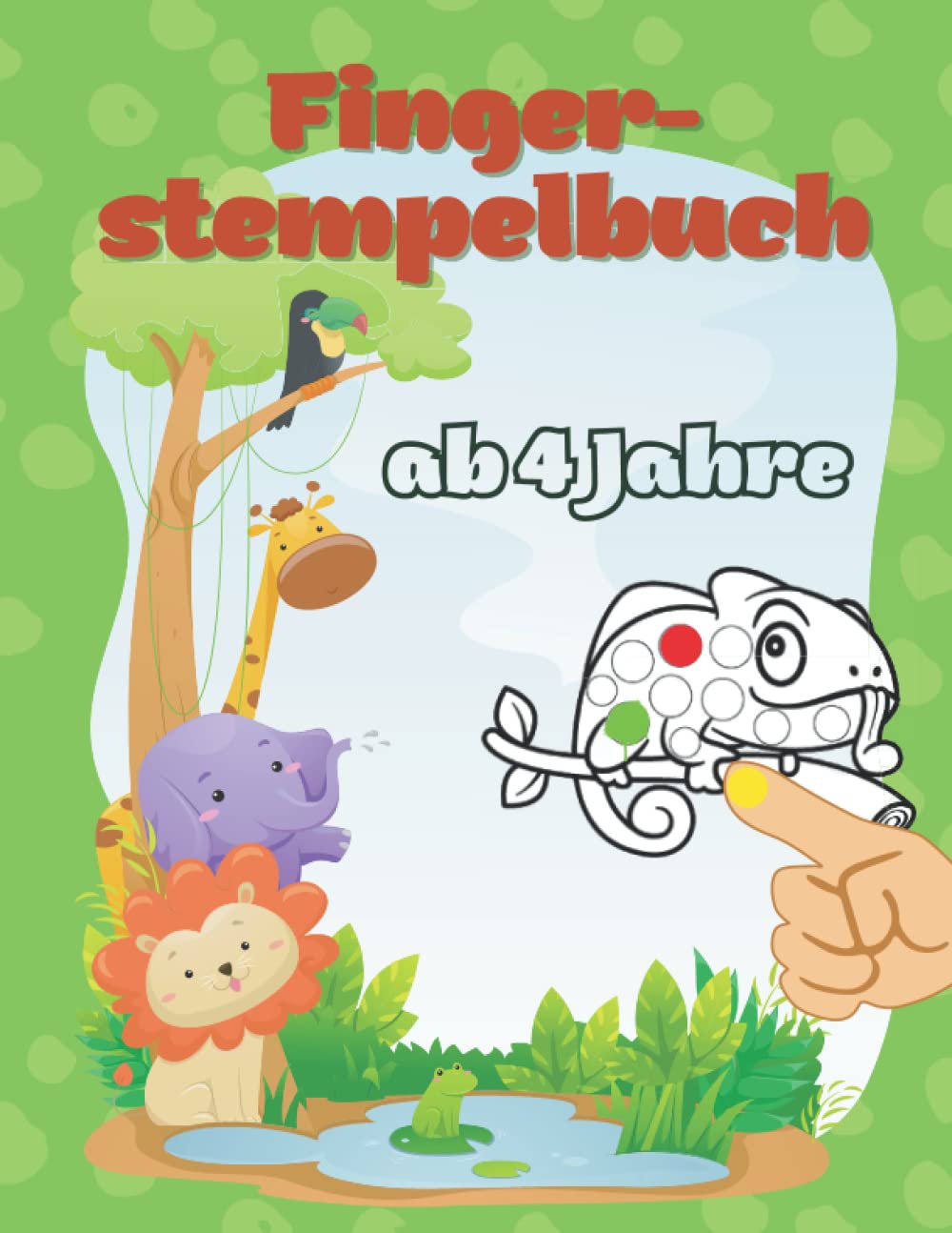 Fingerstempelbuch ab 4 Jahre: Fingerabdruck-Stempelbuch für Kinder mit Anleitung und über 60 Tiermotiven zum Ausmalen und Stempeln Tiptoi & Games