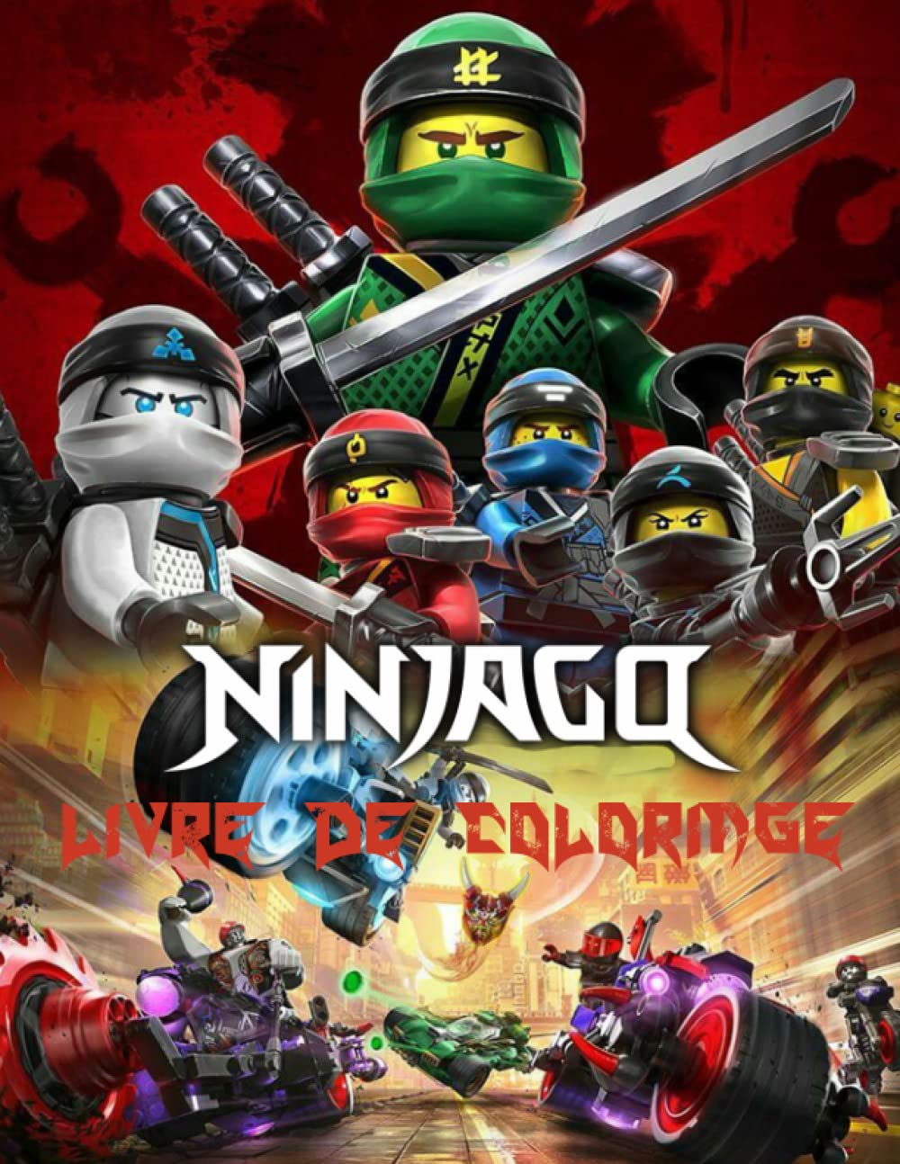 Ńinjago livre de coloriage: 30 pages à colorier de qualité supérieure pour enfants et adultes à colorier avec des lieux et des personnages magiques. Un super cadeau pour garçons et filles Tiptoi & Games