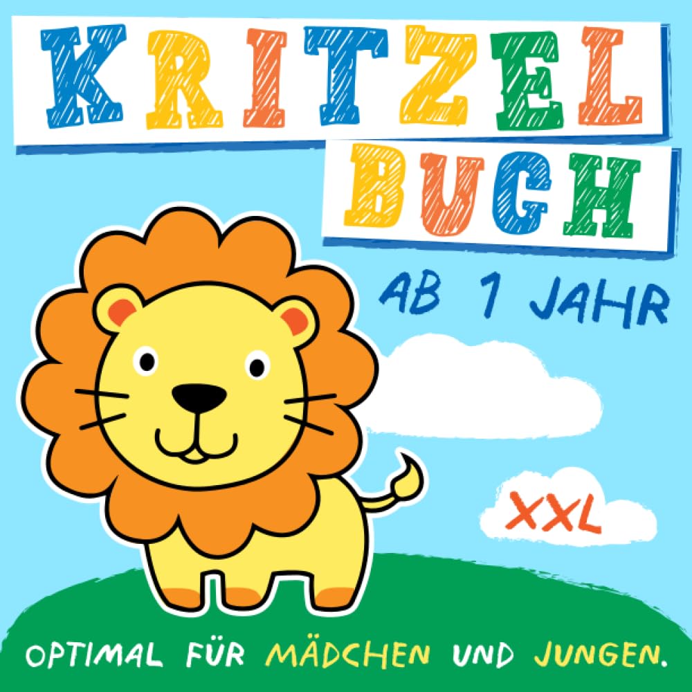 Kritzelbuch ab 1 Jahr mit 60 niedlichen Motiven: Mein erstes großes Ausmalbuch zum Kritzeln und Ausmalen book
