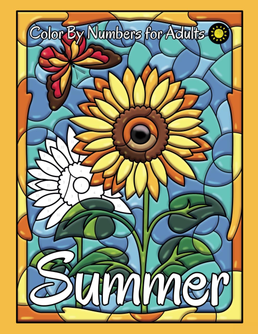 Summer Color by Numbers for Adults: Stained Glass Color by Number Coloring Book book