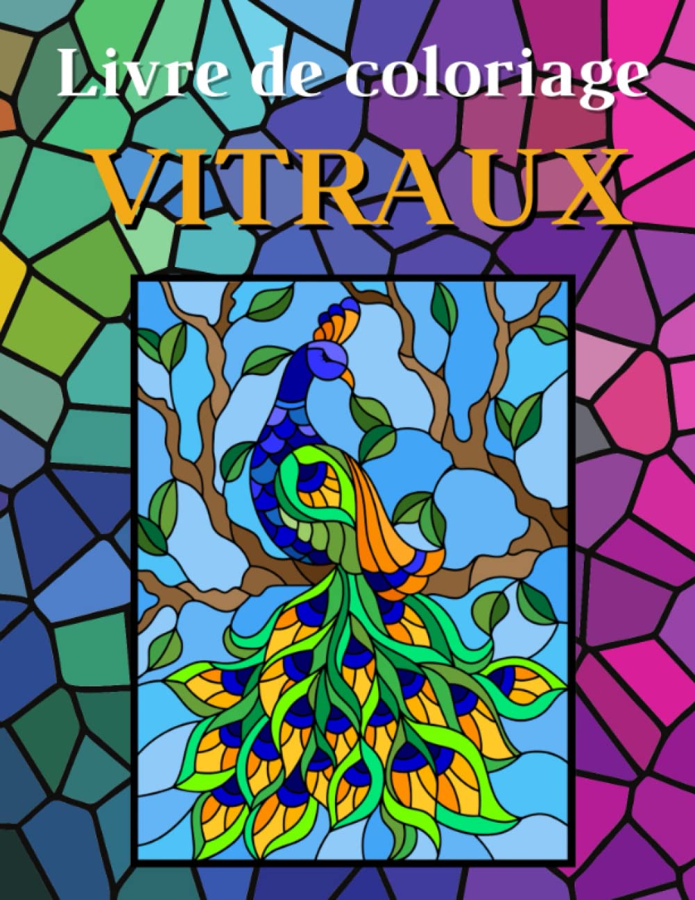 Livre de coloriage vitraux: Un livre de coloriage pour adultes et enfants avec 30 dessins de vitraux inspirants et des motifs faciles à réaliser pour se détendre book