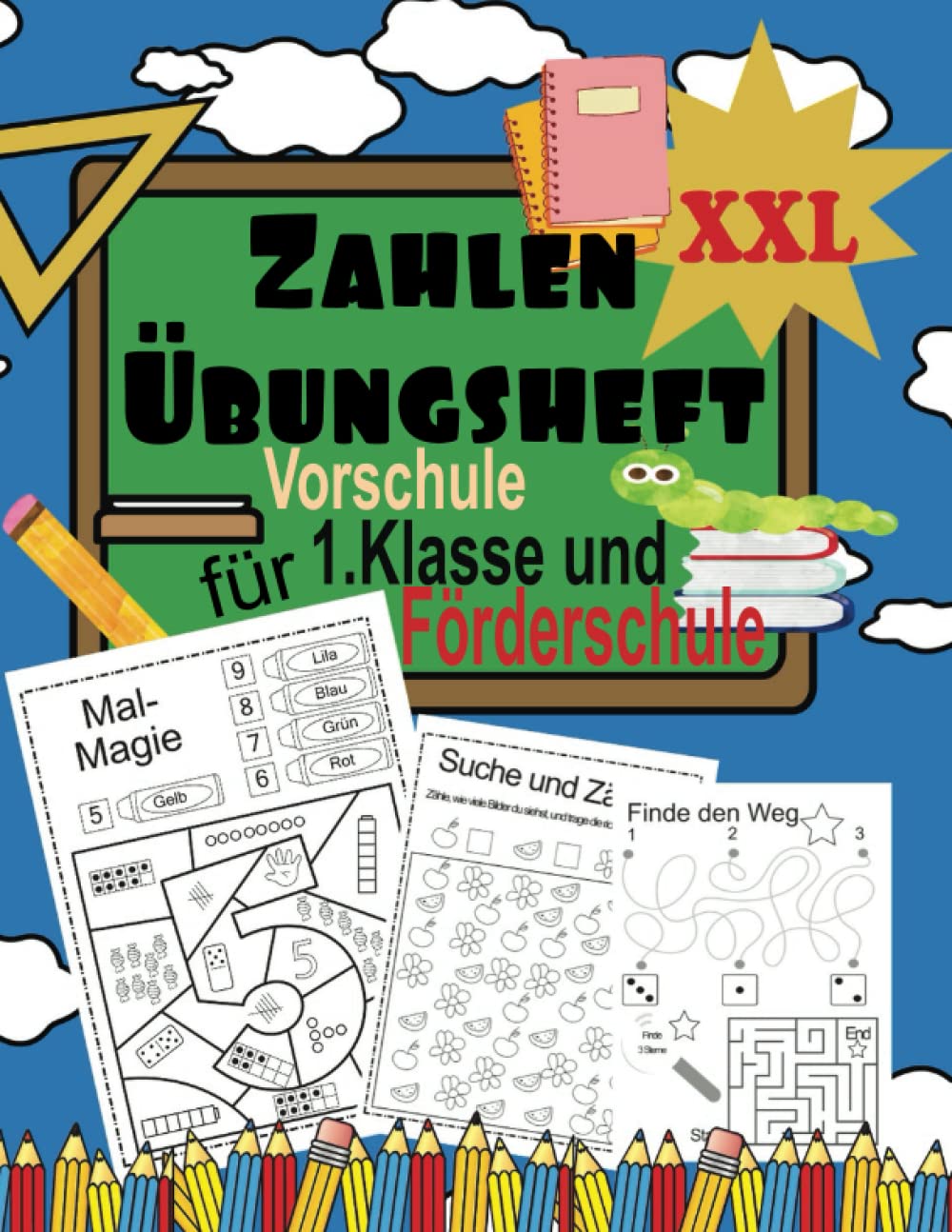 Zahlen Übungsheft für die Vorschule,1.Klasse und Förderschule: Lernen mit Kreativität und fördern der Motorik einfach gemacht, Zahlenrätsel , ... Förderschüler und Kindergarten Abgänger book