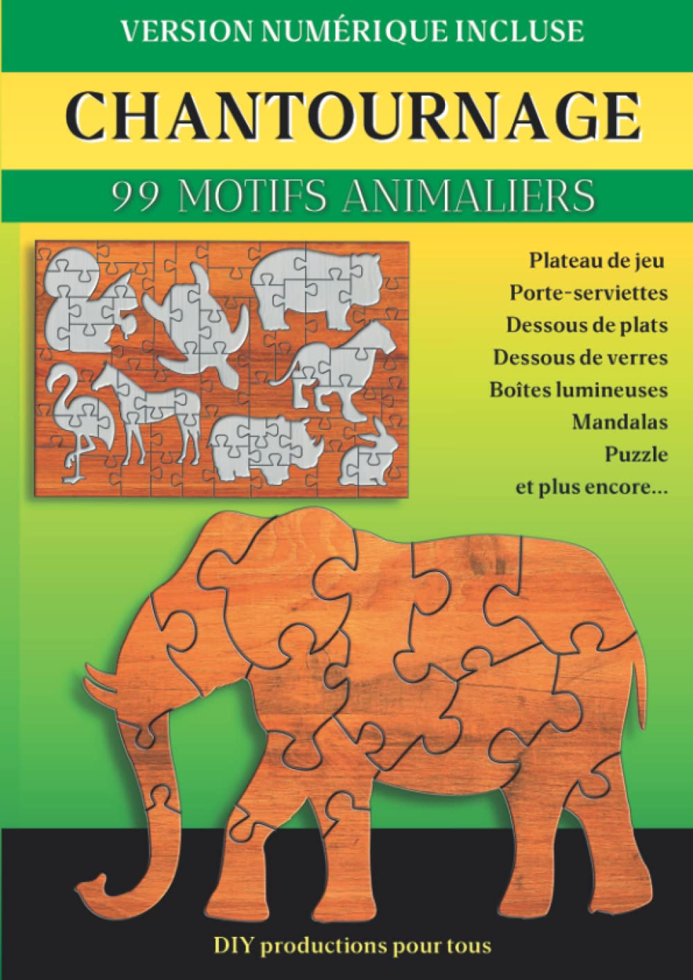 Chantournage 99 modèles animaliers: Gabarit souple pour plateau de jeu, figurines, sous-verres, mandalas, boîtes lumineuses et bien plus à découvrir. Difficulté progressive. (Modèles de chantournage) Hobbies & Crafts