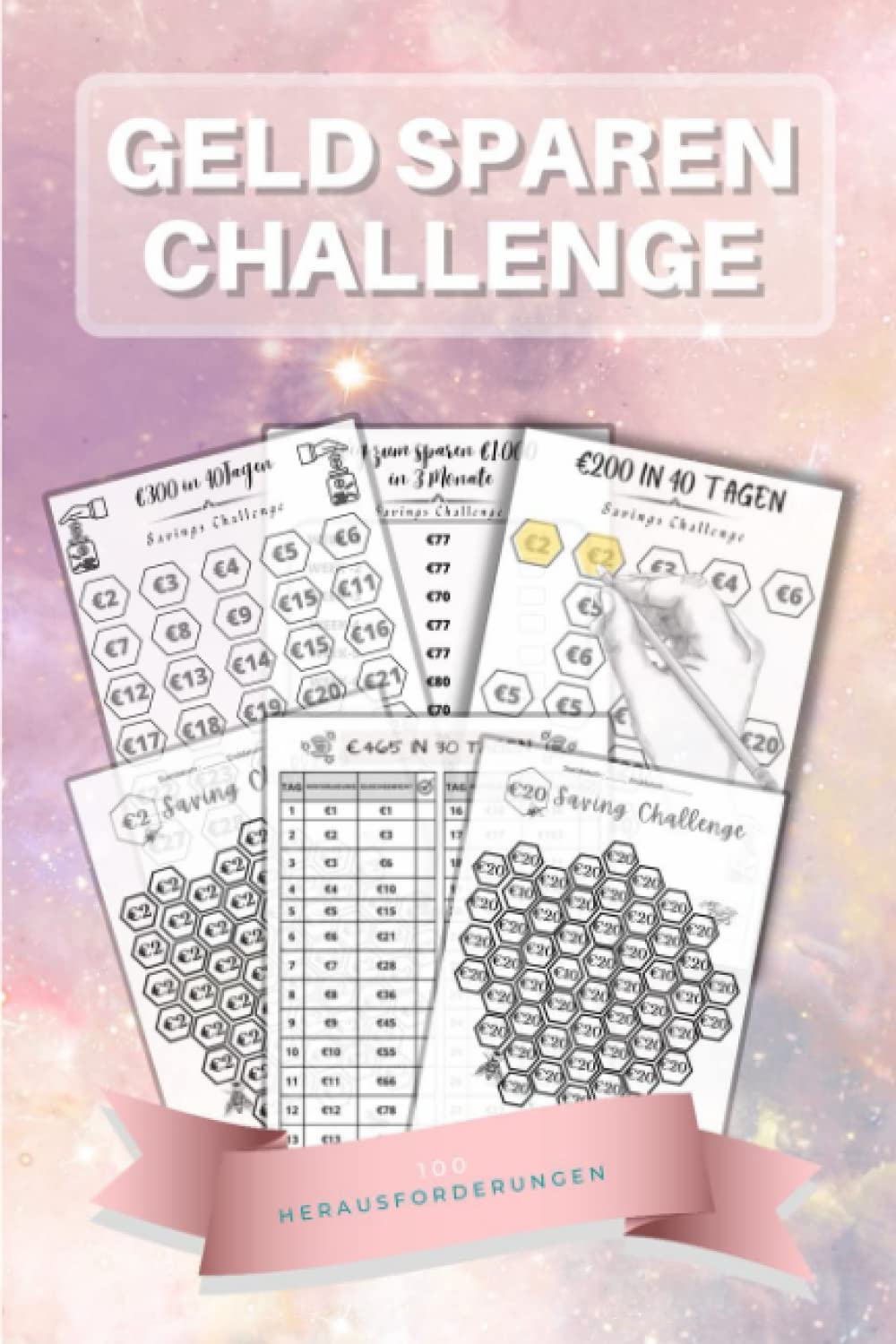 geld sparen Challenge: einfache und unterhaltsame Möglichkeit, Geld zu sparen | Monatliche, wöchentliche und tägliche Einsparungen von 1 € bis 10.000 ... zum Erreichen finanzieller Ziele Business, Finance & Career