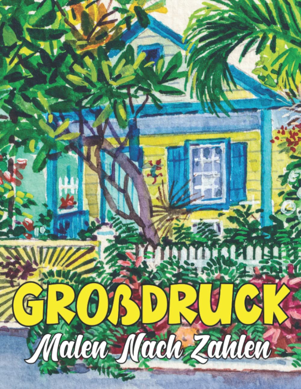 Großdruck Malen Nach Zahlen: Malbuch nach Zahlen mit komplexen Blumen- und Landschaft Motiven für Erwachsene | malen nach zahlen erwachsene malbuch Film, Art & Culture
