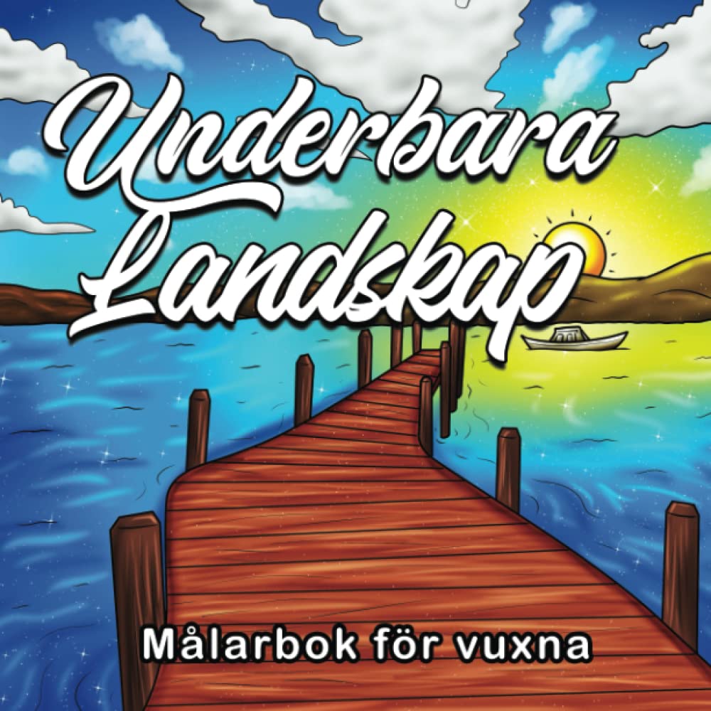 Underbara Landskap: Målarbok för vuxna - fyrkantiga format scener av realistiska anti-stress - Färgbok för vuxna och barn från 8 år gamla avkopplande ... - strand - berg - trädgårdar - natur Film, Art & Culture